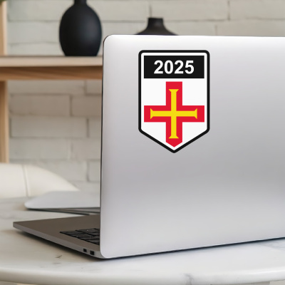 Guernsey Wappen mit Jahreszahl Autoaufkleber - Ansicht 5