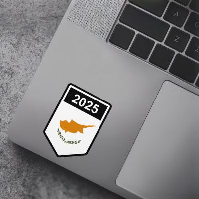 Republik Zypern Wappen mit Jahreszahl Autoaufkleber - Ansicht 7