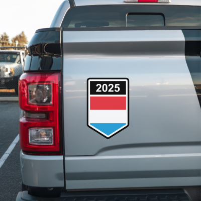 Luxemburg Wappen mit Jahreszahl Autoaufkleber - Ansicht 3