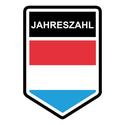 Luxemburg Wappen mit Jahreszahl Autoaufkleber
