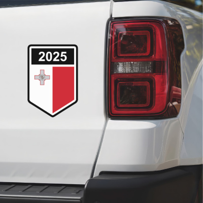 Malta Wappen mit Jahreszahl Autoaufkleber - Ansicht 3