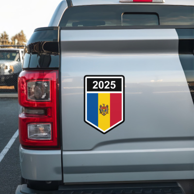 Moldau Wappen mit Jahreszahl Autoaufkleber - Ansicht 3
