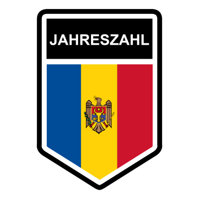 Moldau Wappen mit Jahreszahl Autoaufkleber