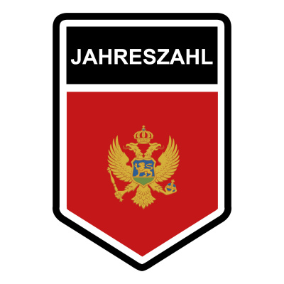 Montenegro Wappen mit Jahreszahl Autoaufkleber