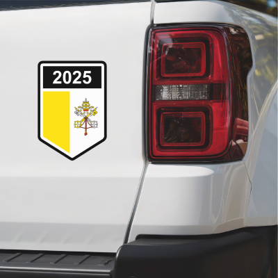 Vatikanstadt Wappen mit Jahreszahl Autoaufkleber - Ansicht 3
