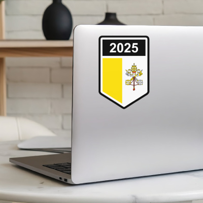 Vatikanstadt Wappen mit Jahreszahl Autoaufkleber - Ansicht 5