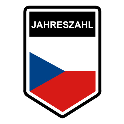 Tschechien Wappen mit Jahreszahl Autoaufkleber