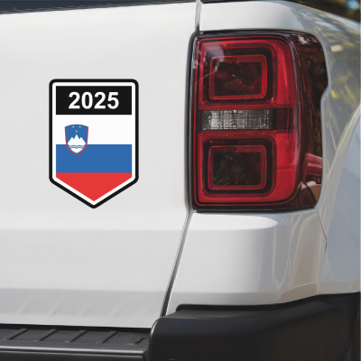 Slowenien Wappen mit Jahreszahl Autoaufkleber - Ansicht 3