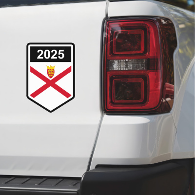 Jersey Wappen mit Jahreszahl Autoaufkleber - Ansicht 3