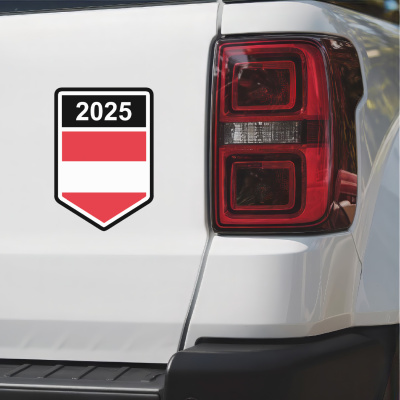 sterreich Wappen mit Jahreszahl Autoaufkleber - Ansicht 3