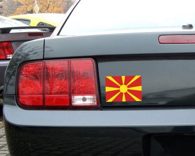 Nordmazedonien Flagge Aufkleber Autoaufkleber