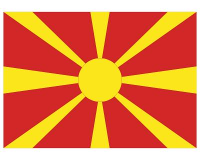 Nordmazedonien Flagge Aufkleber Autoaufkleber
