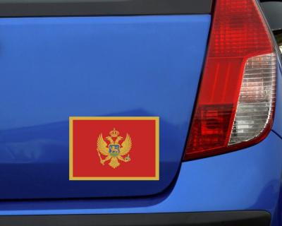 Montenegro Flagge Aufkleber Autoaufkleber - Ansicht 2