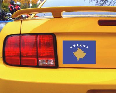 Kosovo Flagge Aufkleber Autoaufkleber - Ansicht 2