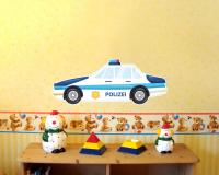 Buntes Wandtattoo "Polizeiwagen"