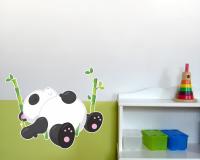 Buntes Wandtattoo "Schlafender Panda"