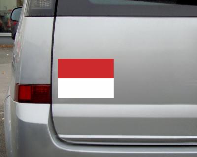 Monaco Flagge Aufkleber Autoaufkleber - Ansicht 2