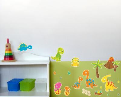 25-teiliges 'Baby Dinos' Wandtattoo Set - Ansicht 2