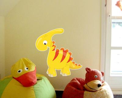 Buntes Wandtattoo  Dino Charlie 