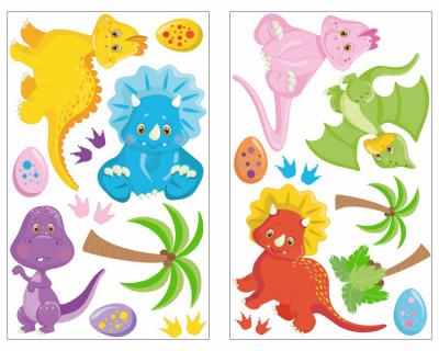 19-teiliges  Dinosaurier  Wandtattoo Set