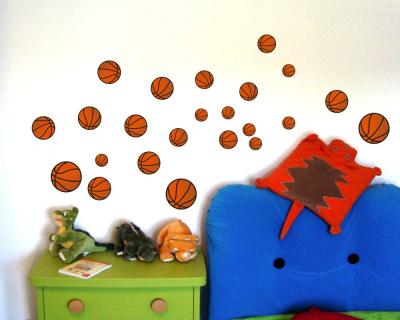 23-teiliges 'Basketball' Wandtattoo Set - Ansicht 3