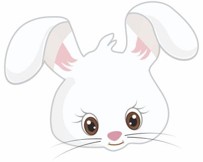 Tiergesicht Hase Aufkleber