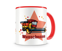 Tasse mit 9 unterschiedlichen Jungen Motiven Tasse Modellnummer  rot