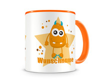 Tasse mit 9 unterschiedlichen Jungen Motiven Tasse Modellnummer  orange