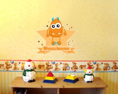 Buntes Wandtattoo Trschild 
