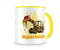 Tasse mit 9 unterschiedlichen Jungen Motiven Tasse Modellnummer  gelb
