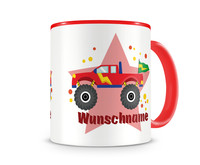 Tasse mit 9 unterschiedlichen Jungen Motiven Tasse Modellnummer  rot