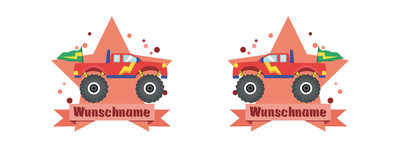Trinkflasche mit Monstertruck als Motiv - Ansicht 2