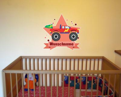 Buntes Wandtattoo Trschild 