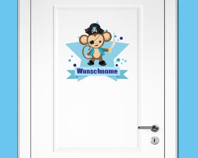 Buntes Wandtattoo Trschild 