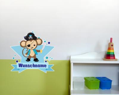 Buntes Wandtattoo Trschild 