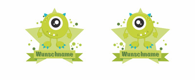 Trinkflasche mit Grnes Monster als Motiv - Ansicht 2