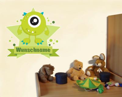 Buntes Wandtattoo Trschild 