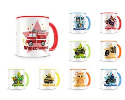 Tasse mit 9 unterschiedlichen Jungen Motiven 2