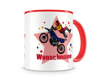 Tasse mit 9 unterschiedlichen Jungen Motiven 2 Tasse Modellnummer  rot