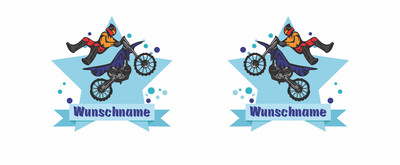 Trinkflasche mit Motorrad Fahrer als Motiv - Ansicht 2