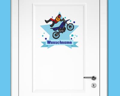 Buntes Wandtattoo Trschild 