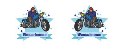 Trinkflasche mit Chopper-Motorrad als Motiv - Ansicht 2