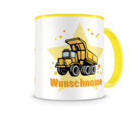 Tasse mit 9 unterschiedlichen Jungen Motiven 2 Tasse Modellnummer  gelb