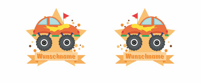 Trinkflasche mit Monsterturck Auto als Motiv - Ansicht 2