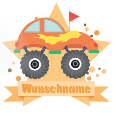 Monstertruck Auto Aufkleber mit Namen - Ansicht 1