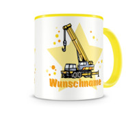 Tasse mit 9 unterschiedlichen Jungen Motiven 3 Tasse Modellnummer  gelb