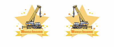 Trinkflasche mit Kran LKW als Motiv - Ansicht 2
