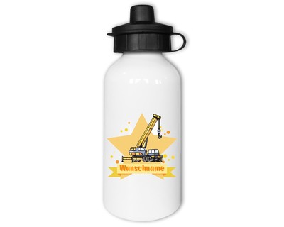 Trinkflasche mit Kran LKW als Motiv