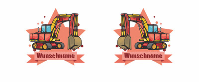 Trinkflasche mit Groer Bagger als Motiv - Ansicht 2