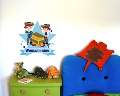 Buntes Wandtattoo Türschild 